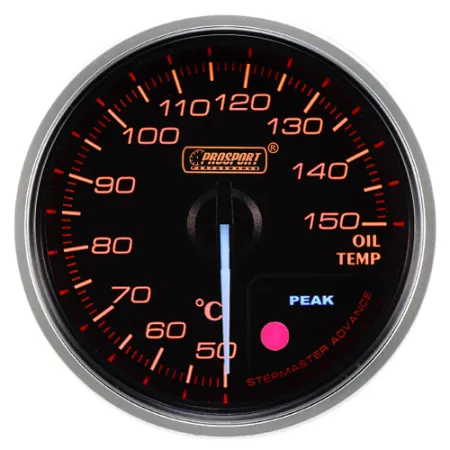 Wskaźnik Prosport Premium temperatura oleju 60mm bursztynowy