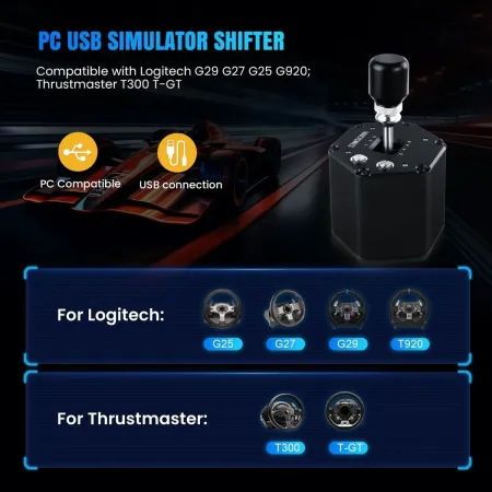 Skrzynia Biegów Shifter SIMSONN 6+R H PC USB Simracing Symulator