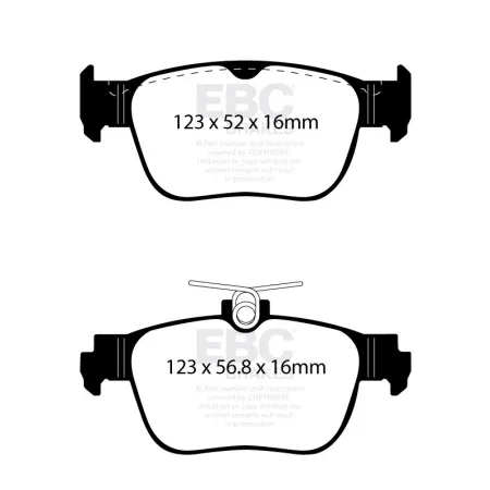 DP22440 Klocki hamulcowe GREENSTUFF EBC Brakes Audi A3 8Y A3 quattro 8Y CUPRA Formentor Ford Tourneo Connect Seat Leon KL Skoda Octavia NXMk4 Volkswag