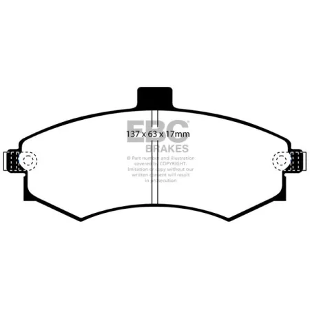 DP1670 Klocki hamulcowe ULTIMAX2 EBC Brakes Hyundai Elantra Matrix