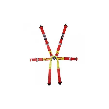 GT2I Pro Single Seater Harness 6-Point Red FIA Approved 8853-2016 up to 2029