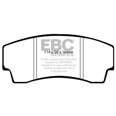 DP8008.16SR21 Sportowe klocki hamulcowe Sintered SR21™ EBC Brakes Lotus Esprit Esprit Sport 300 Esprit 350 NOBLE M12