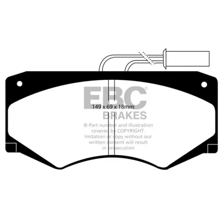 DP721 Klocki hamulcowe ULTIMAX2 EBC Brakes IVECO COMMERCIAL Daily 8290 40.1 Daily 8290 40.8 Daily 8290 45.1 Daily 8290 49.1 Daily 8290 49.12 Daily 829