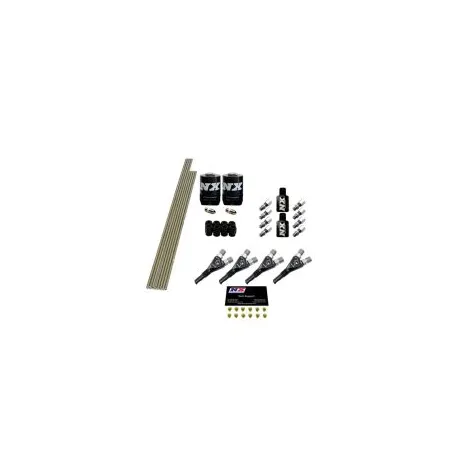 4-Cyl Shark Plumb kit with 2 Solenoids and 75Hp Jets Nitrous Express NX 13393