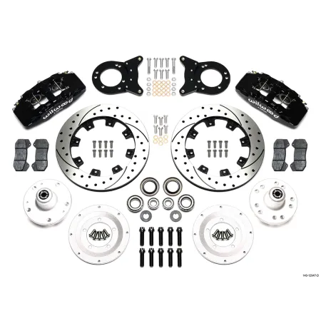 Wilwood 140-12947-D Forged Dynapro 6 Przedni zestaw hamulcowy 12.19 wiercony czarny Ford