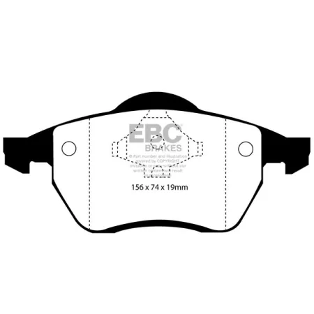 DP21074 Klocki hamulcowe GREENSTUFF EBC Brakes Ford Galaxy Mk1 Seat Alhambra 7M Volkswagen Sharan 7M