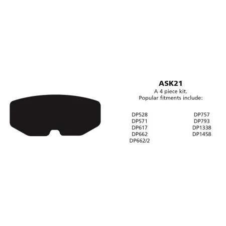 ASK21 Anti-squeal shim kits EBC Brakes