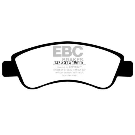 DP1374 Klocki hamulcowe ULTIMAX2 EBC Brakes Citroen Berlingo Multispace Xsara Xsara Estate Xsara Picasso C2 VTR C2 VTS C2 C3 Aircross C3 Picasso C4 Ca