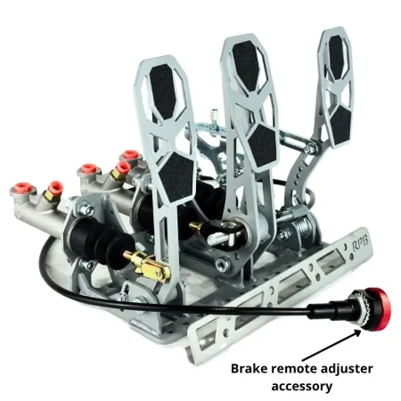 Pedalbox Kit Car Mocowany do Podłogi z Podparciem Stopy RacingPedalBoxes - Szary