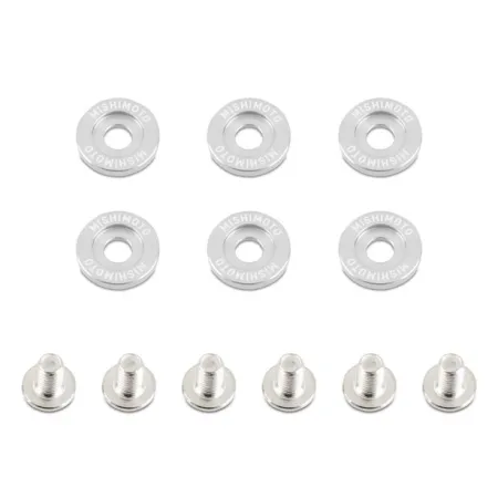 Ozdobne śrubki i podkładki Mishimoto Fender Washer Kit małe srebrne