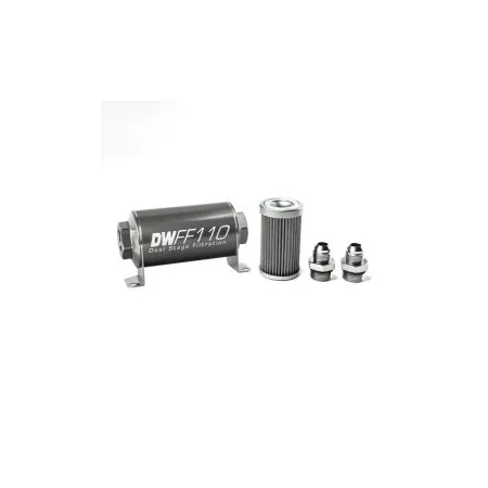 DeatschWerks In-Line Fuel Filter Kit -8AN 40 Micron 110mm