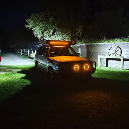 Lampa Robocza LED Purelux Terrain Black Square Flood Szeroki Strumień 7cm 20W