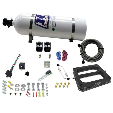 4500 Hitman Dominator Nitrous Plate System 100-150-200Hp with 15Lb Bottle Nitrous Express NX 40070-15