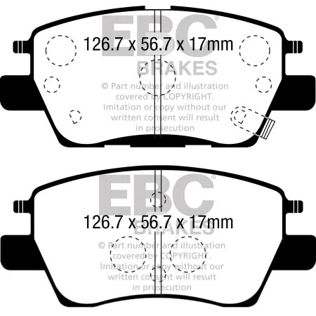 DPX3052 Klocki hamulcowe ULTIMAX2 EBC Brakes Opel Ampera E VAUXHALL Ampera E