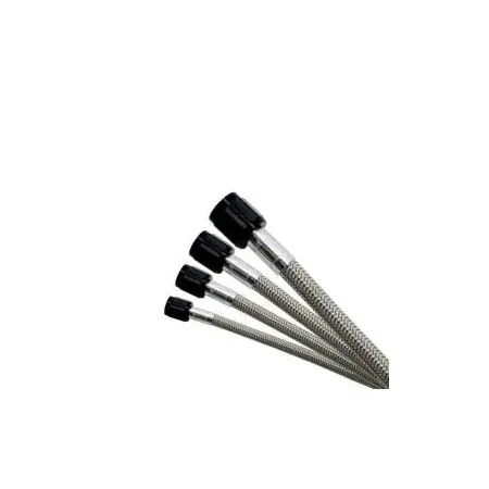 8AN (12In) Stainless Steel Braided Hose (Black Ends) Nitrous Express NX 12812
