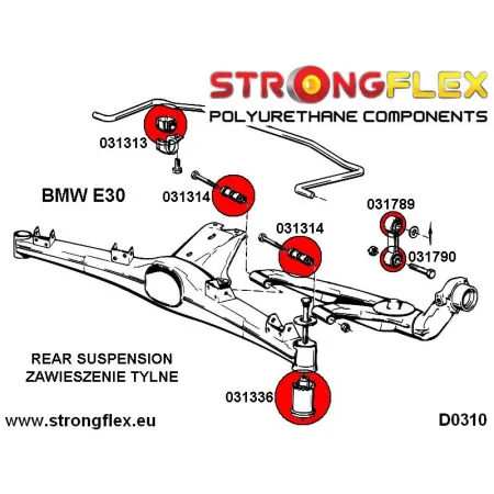 031789B: Tuleja łącznika stabilizatora tylnego na stabilizator BMW e28