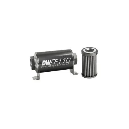 DeatschWerks In-Line Fuel Filter Kit -10AN Female 40 Micron 110mm