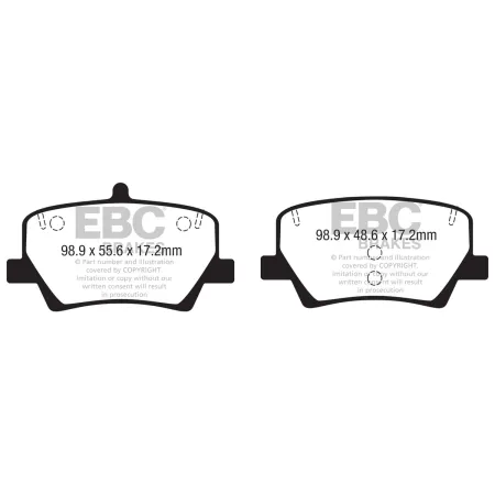 DP42366R Klocki hamulcowe YELLOWSTUFF EBC Brake Volvo XC40 T3 XC40 T5 XC40 B4 XC40 B5 XC40 T4 XC40 D3 XC40 D4 Volvo XC40 T2 XC40 T4 Recharge XC40 T5 R