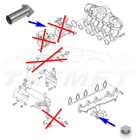 Zamiennik zaworu EGR VW Touareg Crafter z silnikami R5 2.5 TDI