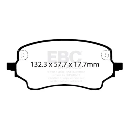 DP42441R Klocki hamulcowe YELLOWSTUFF EBC Brakes Ford Puma Mk2
