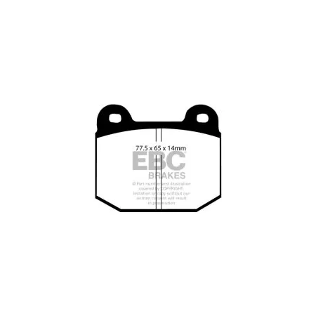 DP8197/2RP1 Sportowe klocki hamulcowe RP-1 Racing EBC Brakes Lotus 340R Elise Series 1 Elise Series 2 Elise Series 3 Europa Exige Series 1 Exige Serie