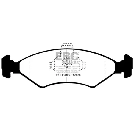 DP41051R Klocki hamulcowe YELLOWSTUFF EBC Brakes Ford Fiesta Mk4 Puma