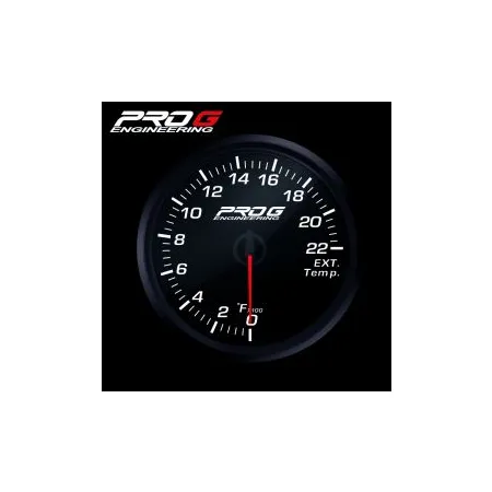 Wskaźnik Pro G Race Series RC, temperatury spalin EGT °F WHITE 60mm