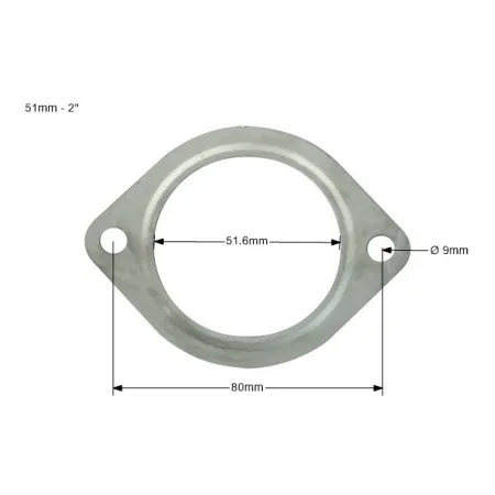 Uszczelka wydechu nierdzewna 51mm – 2” - 2 Otwory