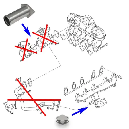 Zamiennik zaworu EGR VW Touareg Crafter z silnikami R5 2.5 TDI