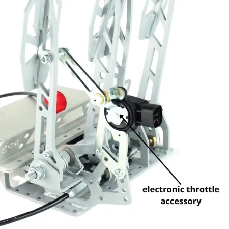 Odwrócony Pedalbox Mocowany do Podłogi z Podparciem Stopy RacingPedalBoxes - Szary
