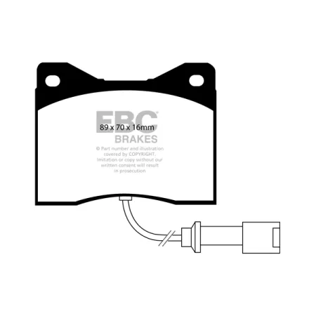 DP753 Klocki hamulcowe ULTIMAX2 EBC Brakes Ford Sierra GINETTA G33 G34 G40 Panther Solo Sierra Cosworth