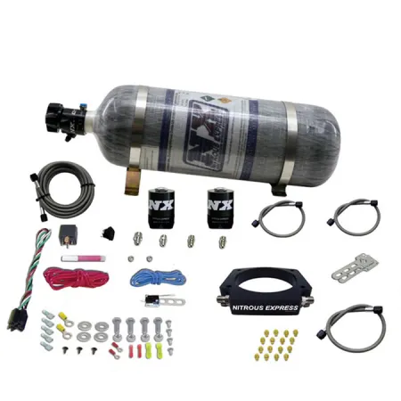 LS 90mm Plate System with 12Lb Carbon Bottle for GM Vehicles Nitrous Express NX 20934-12