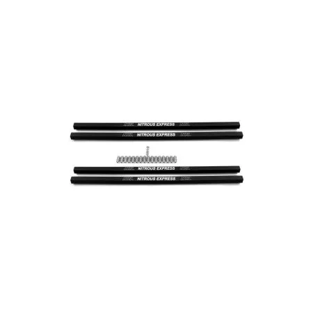 Injection Rail (Double Rail) with Rail Fittings 4 Black Single Hole Rails and Pipe Pl Fitting Nitrous Express NX 90002