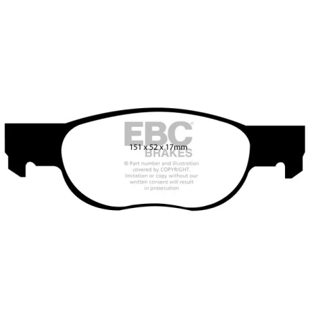 DP1336 Klocki hamulcowe ULTIMAX2 EBC Brakes Fiat Punto Fiat COMMERCIAL Punto Van Lancia Y