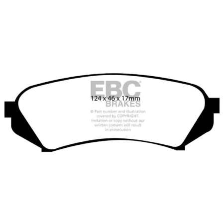 DP41282R Klocki hamulcowe YELLOWSTUFF EBC Brakes Toyota Landcruiser UZJ100 Landcruiser HDJ100 Landcruiser HDJ101 Lexus LX470 Toyota Land Cruiser