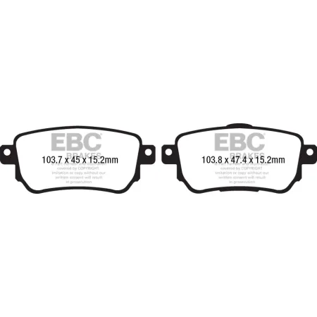 DP42219R Klocki hamulcowe YELLOWSTUFF EBC Brakes Nissan Qashqai J11 Renault Kadjar Koleos 2 XTrail 5 Seats XTrail 7 Seats XTrail Nissan Rogue Sport