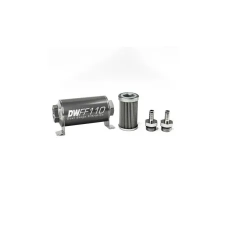 DeatschWerks In-Line Fuel Filter Kit 3/8IN 40 Micron 110mm