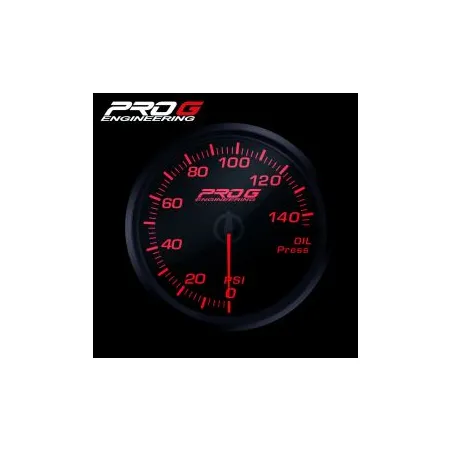 Wskaźnik Pro G Race Series RC, ciśnienia oleju PSI RED 52mm