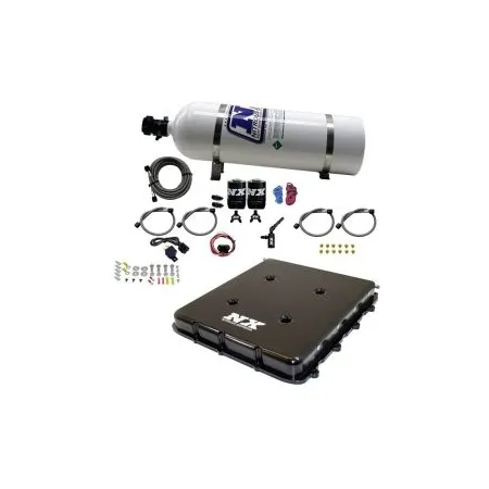 Nitrous System with Billet LT4 Supercharger Lid with 15Lb Bottle Nitrous Express NX 20939-15
