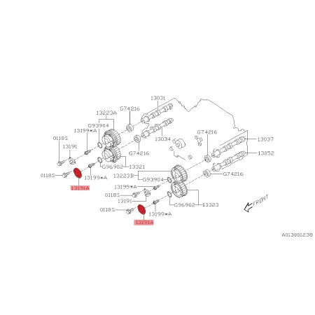 Osłona Koła Zębatego Wałka Rozrządu AVCS Wylot 13191AA010 Subaru