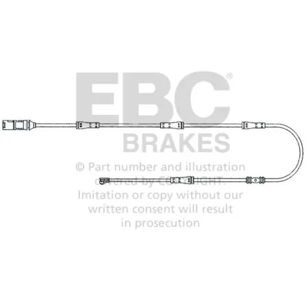 EFA159 Czujnik zużycia klocków hamulcowych EBC Brakes BMW 5 Series F10 518 5 Series F10 520 5 Series F10 523 5 Series F10 525 5 Series F10 528 5 Serie