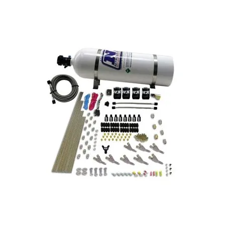 8 Cylinder SSV Direct Port 4 Solenoids with 15Lb Bottle 200-500Hp Jetting Nitrous Express NX 80016-15