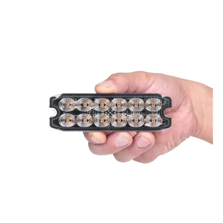 Lampa Ostrzegawcza Kogut LED Purelux Strobe Ultra Slim 12V 24V 111mm 15W