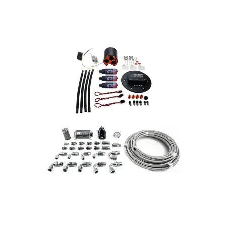 Moduł paliwowy X3 z pompami DW430c i zestawem przewodów PTFE DeatschWerks Ford Mustang 1998-2004