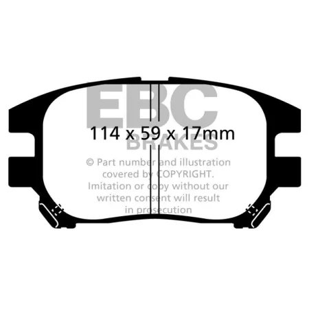 DP1658 Klocki hamulcowe ULTIMAX2 EBC Brakes Toyota Harrier