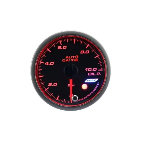 Wskaźnik New Auto Gauge ciśnienie oleju seria Stepper Motor Peak 60mm bursztynowy