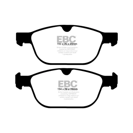 DP42018R Klocki hamulcowe YELLOWSTUFF EBC Brakes Volvo XC60 XC60 T5 XC60 T6 XC60 D3 XC60 D4 XC90 1st Gen Volvo XC60 XC90 XC60 D5