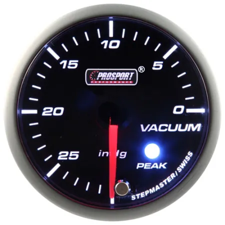 Wskaźnik Prosport Podciśnienie seria Stepper Motor Peak 52mm zielony