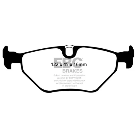 DP1091 Klocki hamulcowe ULTIMAX2 EBC Brakes BMW 5 Series X 4WD E34 525 5 Series E39 520 5 Series E39 523 5 Series E39 525 5 Series E39 528 5 Series E3