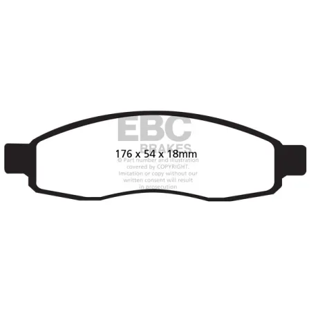 DP61698 Klocki hamulcowe GREENSTUFF EBC Brakes Infiniti QX56 Nissan Armada Titan